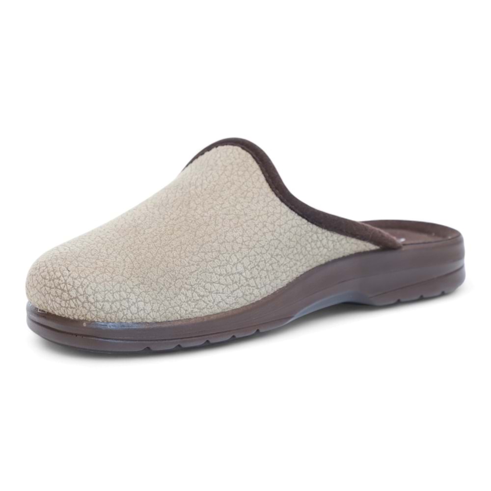 2220-9955-Ceyo Tam Anatomik Erkek Ev,Ofis Terliği - NKT02220-BEJ-42