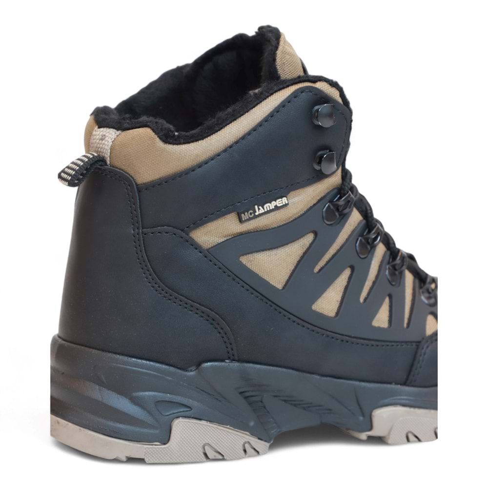2225-Jamper Anatomik Kaydırmaz Tabanlı Soft Shell Outdoor Trekking Erkek Fermuarlı Spor Bot - NKT02225-Kum-40