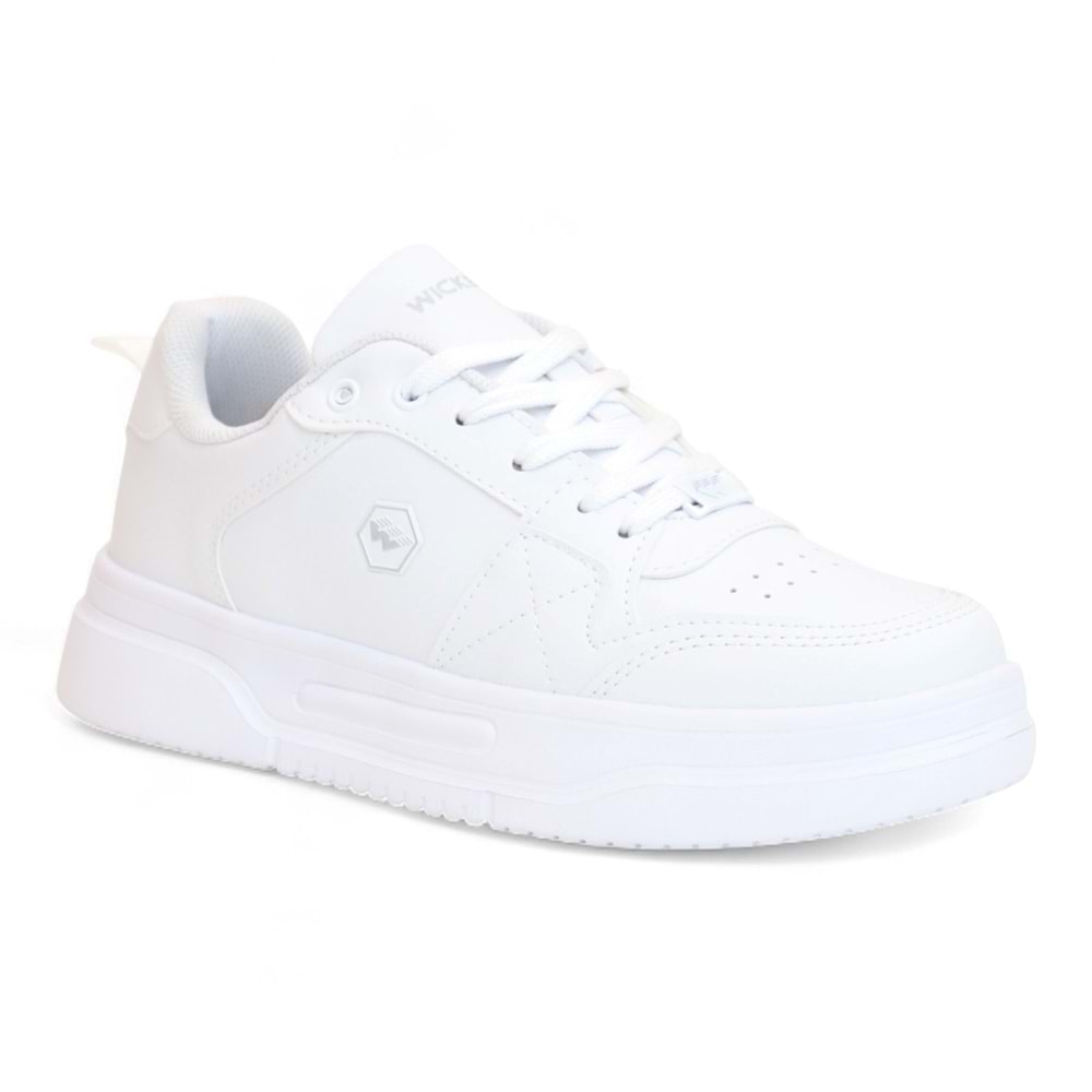 2227-Wickers Air Force Modeli Anatomik Tabanlı Üst Kalite Unisex Sneakers Ayakkabı - NKT02227-BEYAZ-37
