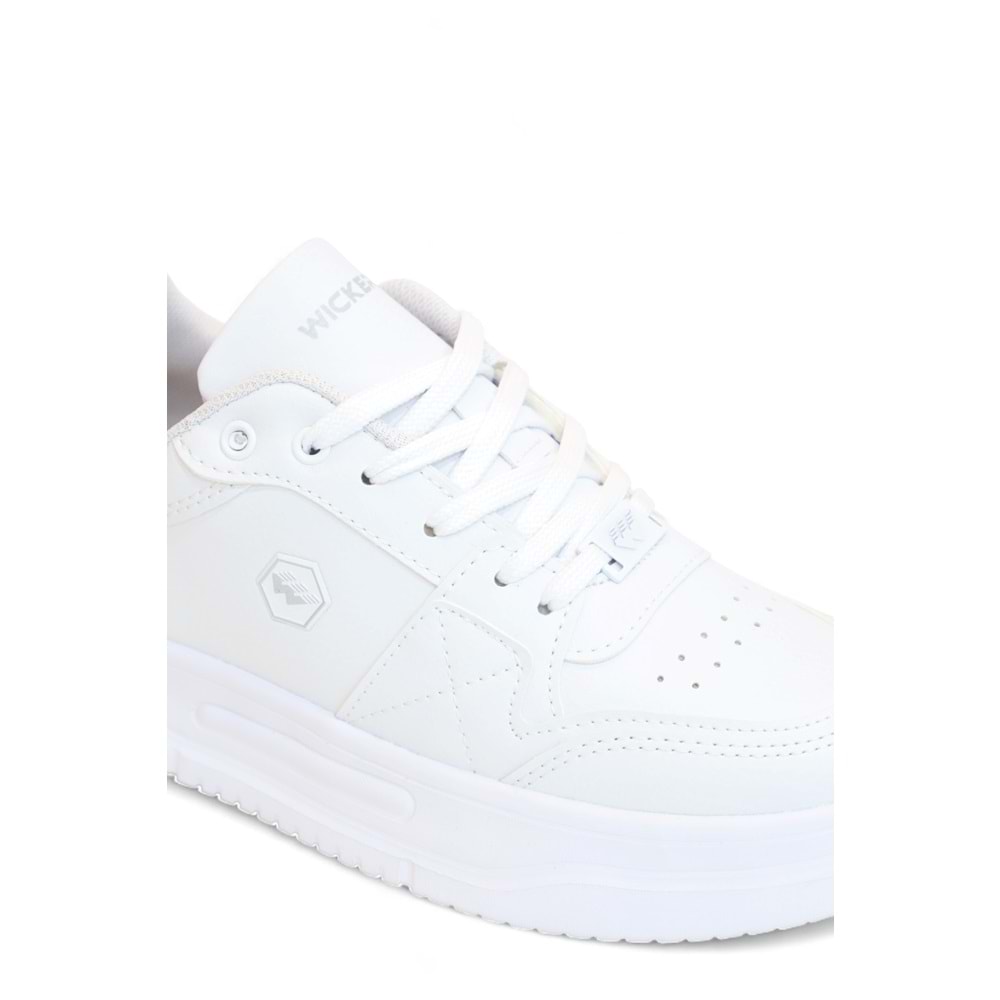 2227-Wickers Air Force Modeli Anatomik Tabanlı Üst Kalite Unisex Sneakers Ayakkabı - NKT02227-BEYAZ-37