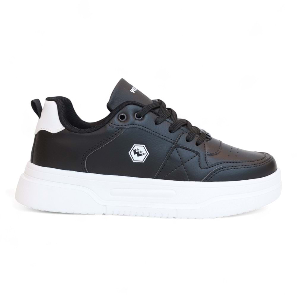 2227-Wickers Air Force Modeli Anatomik Tabanlı Üst Kalite Unisex Sneakers Ayakkabı - NKT02227-siyah-beyaz-40