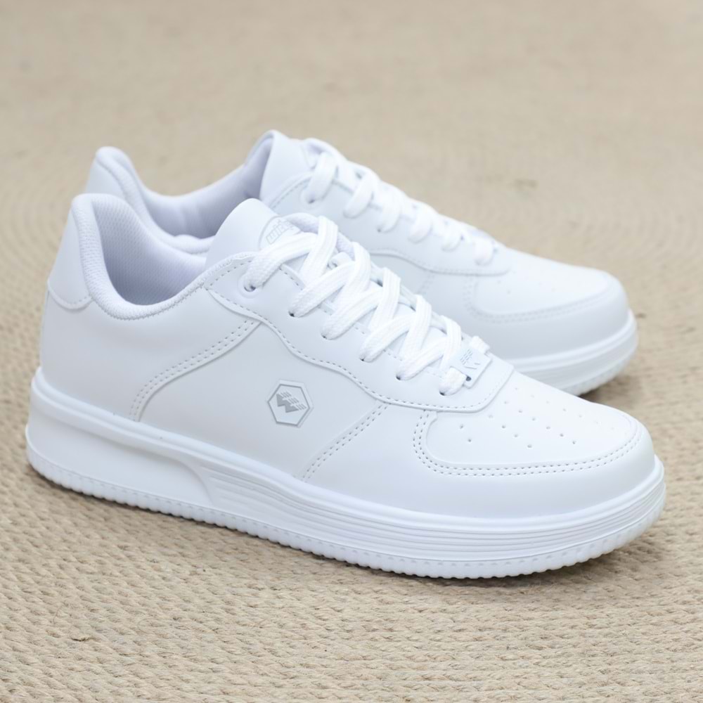 2228-Wickers Air Force Modeli Anatomik Tabanlı Üst Kalite Unisex Sneakers Ayakkabı - NKT02228-BEYAZ-36