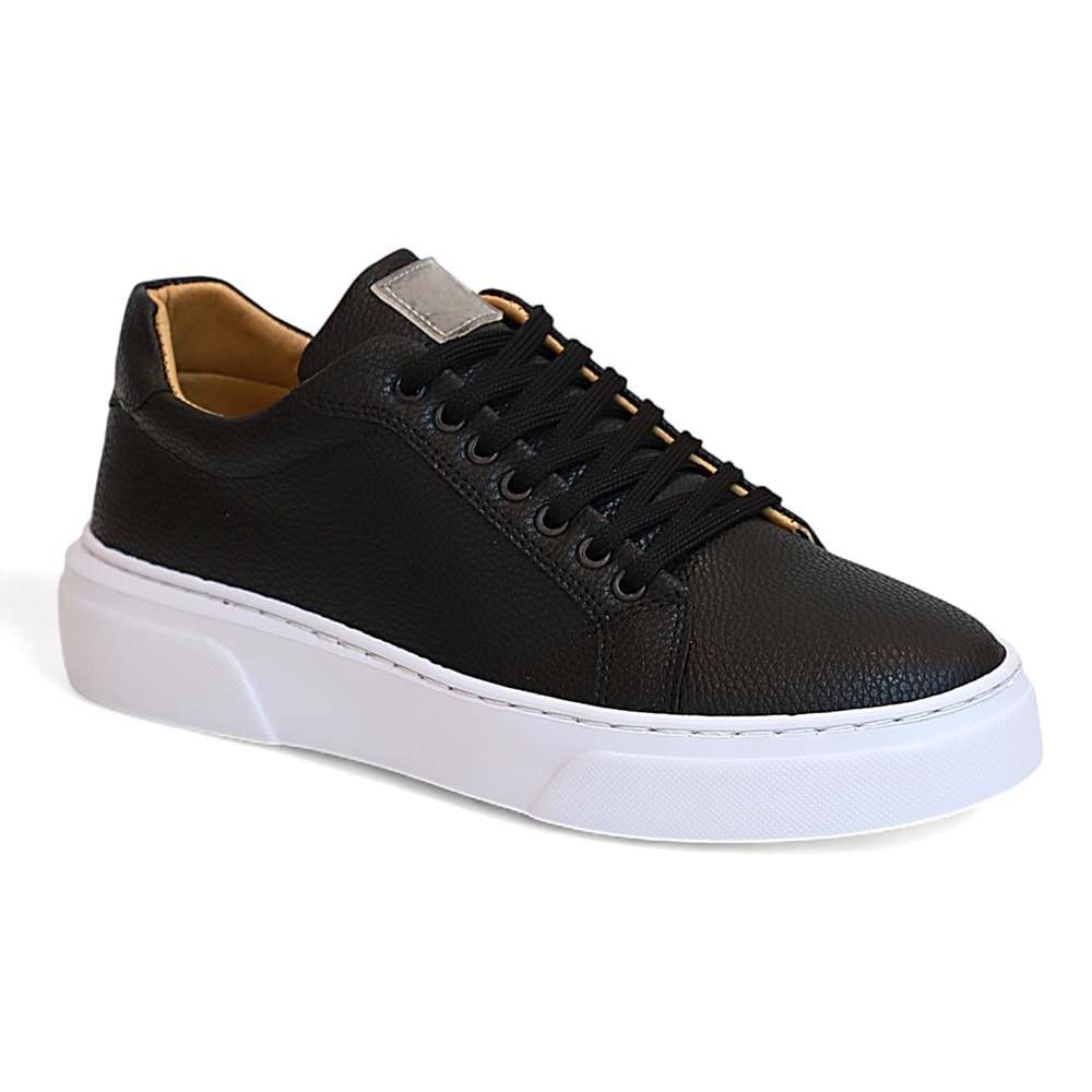 2229-Klasik Air Force Lufian Modeli Anatomik Tabanlı Üst Kalite Sneakers Ayakkabı - NKT02229-siyah-beyaz-40