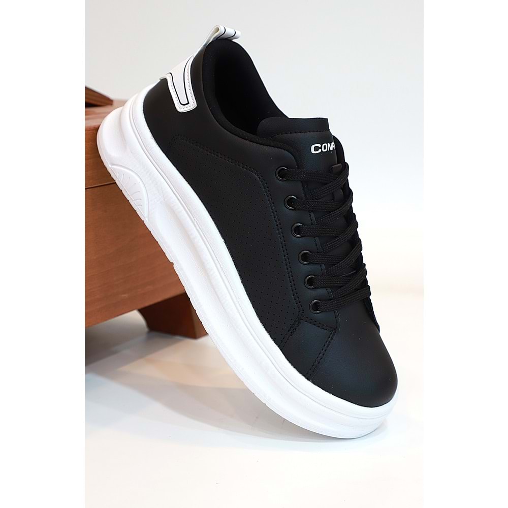 2230-Conpax Mcqueen Modeli Anatomik Tabanlı Üst Kalite Unisex Sneakers Ayakkabı - NKT02230-siyah-beyaz-37
