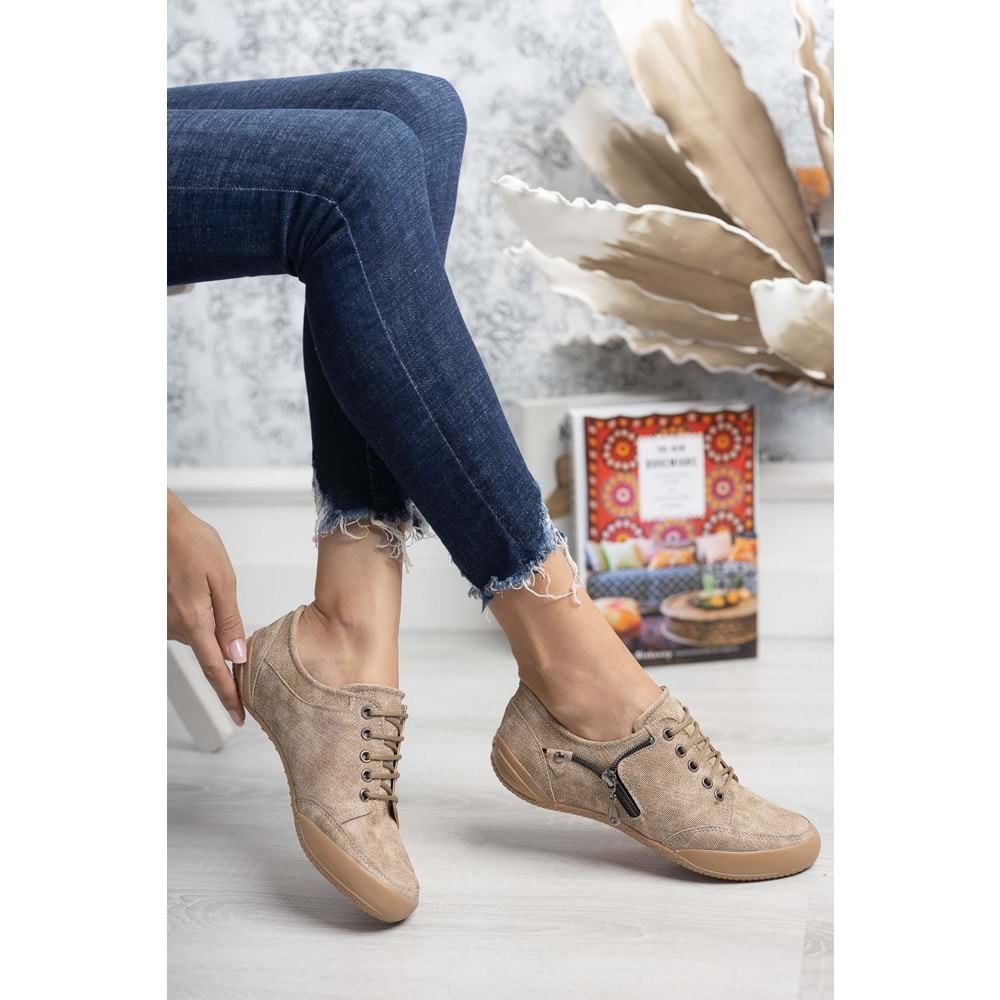 2234 Anatomik Tabanlı Kadın Günlük Spor Babet Ayakkabı - NKT02234-VIZON-40