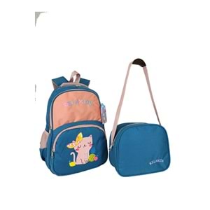 relaxion 1330 ortopedic ilkokul çanta - mavi pembe - TEK EBAT