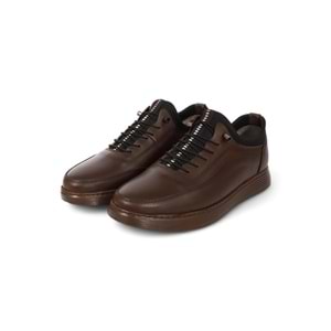 Konfores 958 Hakiki Deri Anatomik Erkek Ayakkabı - NKT00958-kahverengi-41