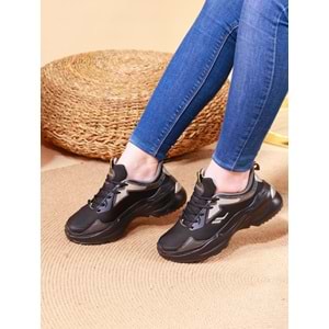 Lescon Easystep Catwalk-2 Anatomik Sneakers Ayakkabı - NKT00976-siyah-36