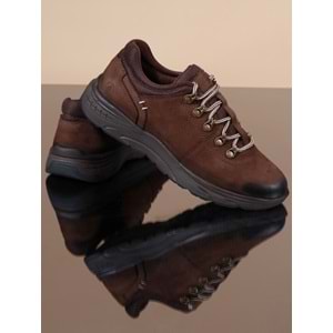 Konfores 1068 Hakiki Deri Anatomik Outdoor Ayakkabı - NKT01068-kahverengi-40