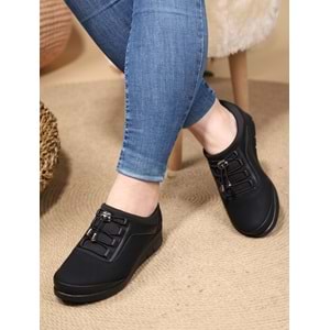 Konfores 1078 Anatomik Bayan Mevsimlik Ayakkabı - NKT01078-siyah-39