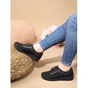 Konfores 1078 Anatomik Bayan Mevsimlik Ayakkabı - NKT01078-siyah-39