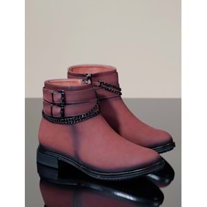 Konfores 1090 Bayan Anatomik Düz Taban Zincirli Bot - NKT01090-TABA-42
