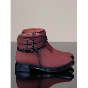 Konfores 1090 Bayan Anatomik Düz Taban Zincirli Bot - NKT01090-TABA-42