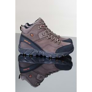 Konfores 1142 Hakiki Deri Waterproof Anatomik Spor Bot - NKT01142-kahverengi-45
