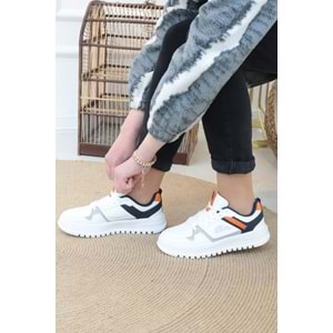 Konfores 1154-27431 Anatomik Taban Unisex Sneakers Ayakkabı - NKT01154-BEYAZ-36