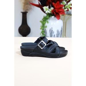 Konfores 1165-Venedik-2 Tam Anatomik Terlik - NKT01165-siyah-38