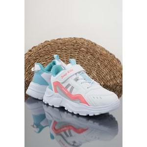 Kidessa 1182 Anatomik Tabanlı Unisex Çocuk Spor Ayakkabı - NKT01182-beyaz pembe-31