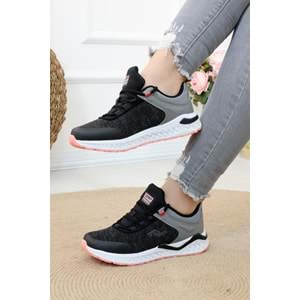 Konfores 1197-27342 Anatomik Tabanlı Unisex Sneakers Ayakkabı - NKT01197-siyah gri-36