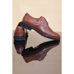 Konfores 1228 Hakiki Deri Klasik Günlük Ayakkabı - NKT01228-kahverengi-40