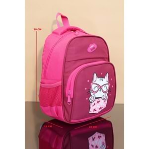 Kidessa 1234 Anatomik Sırtlı Yapılı Unisex Anaokul Çantası - NKT01234-mürdüm-TEK EBAT