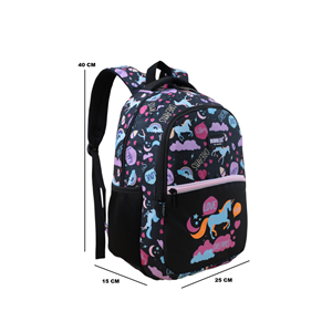 Kidessa 1269 Anatomik Sırt Yapılı Unisex İlkokul Çantası - NKT01269-siyah pembe-TEK EBAT