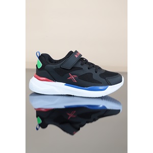 Kidessa 1273-Felıx Anatomik Taban Unisex Çocuk Spor Ayakkabı - NKT01273-siyah kırmızı-31