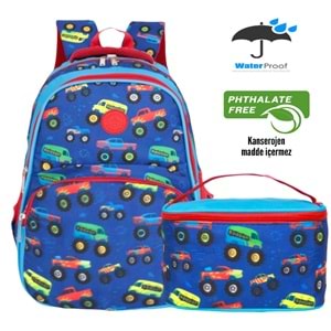 Kidessa 1302 Anatomik Sırtlı Yapılı Unisex İlkokul Çantası - NKT01302-mavi-TEK EBAT