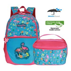Kidessa 1302 Anatomik Sırtlı Yapılı Unisex İlkokul Çantası - NKT01302-mavi pembe-TEK EBAT