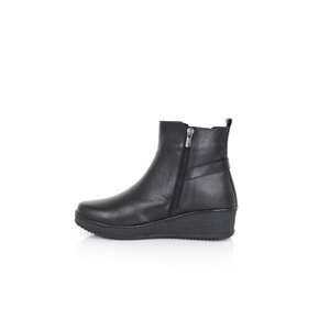 Konfores 1326 Hakiki Deri Anatomik Tabanlı Bayan Bot - NKT01326-siyah-37