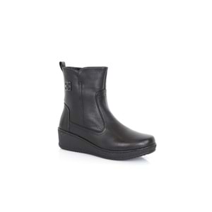 Konfores 1327 Hakiki Deri Anatomik Tabanlı Bayan Bot - NKT01327-siyah-36