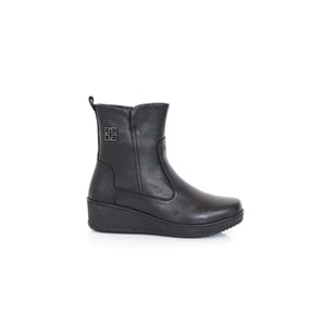 Konfores 1327 Hakiki Deri Anatomik Tabanlı Bayan Bot - NKT01327-siyah-39