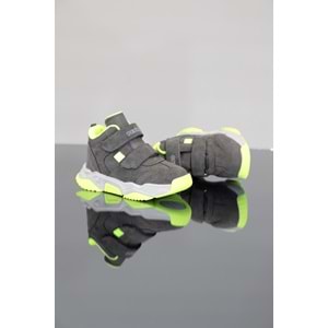 Kidessa 1346 Anatomik Tabanlı Çocuk Bantlı Spor Bot - NKT01346-gri-27