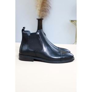 Konfores 1355 Anatomik Tabanlı Hakiki Deri Erkek Klasik Bot - NKT01355-Full Siyah-40