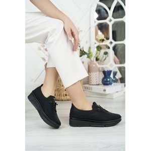 Konfores 1356 Anatomik Bayan Mevsimlik Ayakkabı - NKT01356-siyah-36