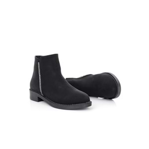 Konfores 1362 Düz Tabanlı Klasik Bayan Bot - NKT01362-siyah-38