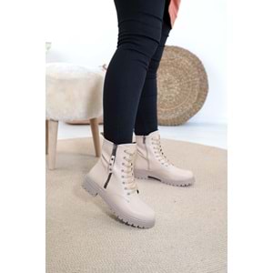 Konfores 1373 Kauçuk Tabanlı Bayan Spor Postal Bot - NKT01373-BEJ-37