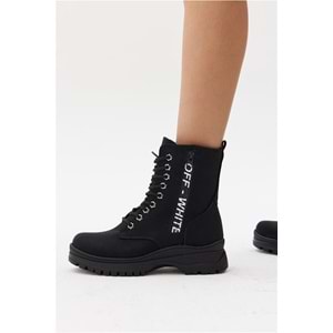 Konfores 1375 Kauçuk Tabanlı Bayan Spor Postal Bot - NKT01375-siyah-36