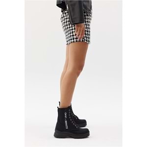 Konfores 1375 Kauçuk Tabanlı Bayan Spor Postal Bot - NKT01375-siyah-36