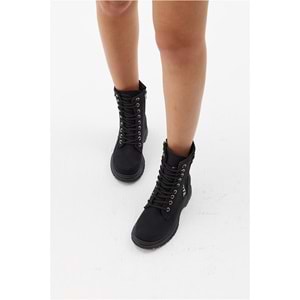 Konfores 1375 Kauçuk Tabanlı Bayan Spor Postal Bot - NKT01375-siyah-36