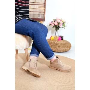 Konfores 1381 Bayan Kısa Postal Bot - NKT01381-BEJ-37