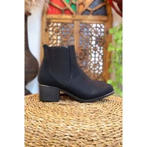 Konfores 1404 Kauçuk Tabanlı Bayan Klasik Bot - NKT01404-siyah-36