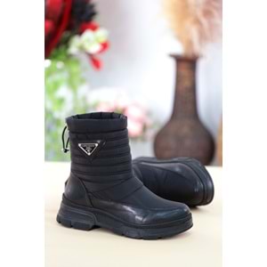 Konfores 1427 Kauçuk Tabanlı Bayan Spor Bot - NKT01427-siyah-36