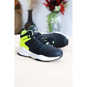 Kidessa 1470-26974 Anatomik Tabanlı Çocuk Basket Ayakkabı - NKT01470-siyah yeşil-33