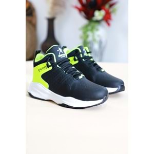 Kidessa 1470-26974 Anatomik Tabanlı Çocuk Basket Ayakkabı - NKT01470-siyah yeşil-33