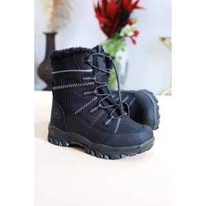 Kidessa 1475 Anatomik Tabanlı Çocuk Kar Botu - NKT01475-siyah gri-27
