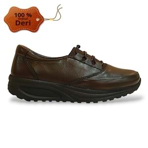 Konfores 1523-415955 Anatomik Taban Hakiki Deri Bayan Mevsimlik Ayakkabı - NKT01523-kahverengi-36