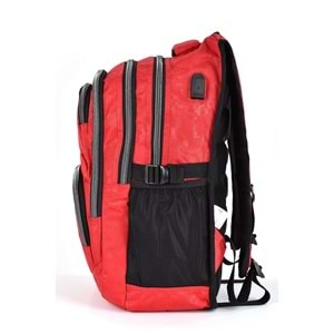 Konfores 1550-2226 Unisex Anatomik Yarasa Sırt Okul Çantası - NKT01550-KIRMIZI-TEKEBAT