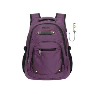 Konfores 1551-2225 Unisex Anatomik Yarasa Sırt Okul Çantası - NKT01551-MOR-TEK EBAT