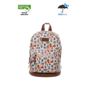 Konfores 1579 Su Geçirmez Kumaş Lüks Bayan Günlük Mini Sırt Çantası - NKT01579-KREM-TEK EBAT