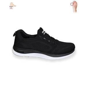 Konfores 1581-28064 Anatomik Tabanlı Yürüyüş & Koşu Ayakkabısı - NKT01581-siyah beyaz-36
